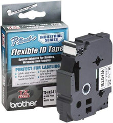 Brother - 3/4" Wide x 314.4" Long, White Plastic/Paper Tape Cassette - For Label Maker - Caliber Tooling