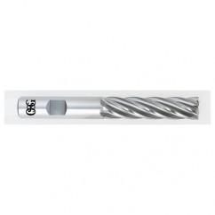 1 Dia. x 6-1/2 Overall Length 4-Flute Square End HSS-CO SE End Mill-Round Shank-Center Cutting-Uncoated - Caliber Tooling