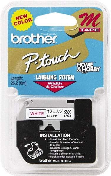 Brother - 1/2" Wide, White Tape Cassette - For Label Maker - Caliber Tooling