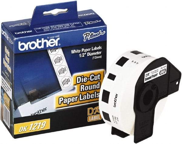 Brother - 1/2" Wide x 1/2" Long, White Paper Multi-Purpose Label - For Label Maker - Caliber Tooling