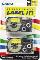 Casio - 312" Long, Yellow Tape Cassette - For Label Maker - Caliber Tooling