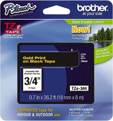 Brother - 3/4" Wide, Black Tape Cassette - For Label Maker - Caliber Tooling