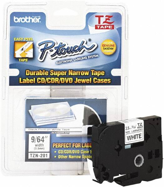 Brother - 1/8" Wide, White Tape Cassette - For Label Maker - Caliber Tooling