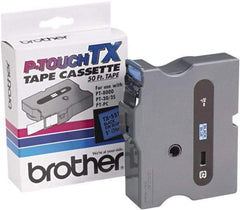 Brother - 1" Wide x 600" Long, Blue Tape Cassette - For Label Maker - Caliber Tooling