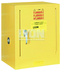 Piggyback Storage Cabinet - #5470 - 17 x 18 x 22" - 4 Gallon - w/one shelf, 1-door manual close - Yellow Only - Caliber Tooling