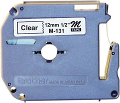 Brother - 1/2" Wide, Clear Label Tape - For Label Maker - Caliber Tooling