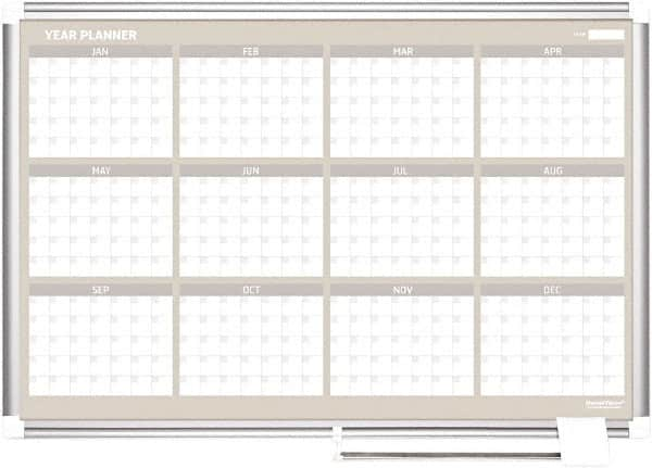 MasterVision - 36" High x 36" Wide Magnetic Dry Erase Calendar - Steel - Caliber Tooling