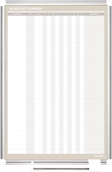 MasterVision - 24" High x 36" Wide Magnetic Dry Erase In/Out - Steel - Caliber Tooling