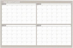 MasterVision - 24" High x 36" Wide Magnetic Dry Erase Calendar - Steel - Caliber Tooling