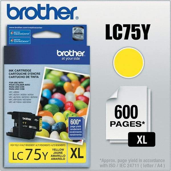 Brother - Yellow Ink Cartridge - Use with Brother MFC-J280W, J425W, J430W, J435W, J5910DW, J625DW, J6510DW, J6710DW, J6910DW, J825DW, J835DW - Caliber Tooling