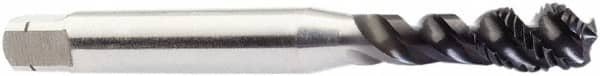 Sandvik Coromant - #2-56 UNC 3 Flute 3B Modified Bottoming Spiral Flute Tap - Powdered Metal, CoolTop Finish, 1.8032" OAL, Right Hand Flute, Right Hand Thread, Series CoroTap 300 - Caliber Tooling