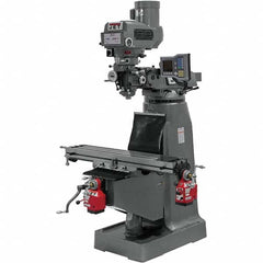 Jet - 49 x 9" 230V Variable Speed Pulley Control 3 Phase Knee Milling Machine - Caliber Tooling