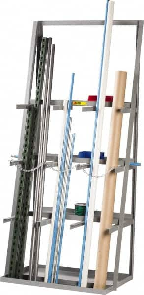 Little Giant - 3 Bay, 3 Shelf, Gray Bar Rack - 36" Wide x 84" High x 24" Deep, Steel - Caliber Tooling