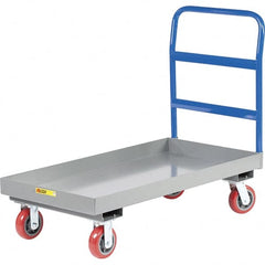 Little Giant - 3,600 Lb Capacity Steel Platform Truck - Steel Deck, 30" OAW, 60" Platform Length, Polyurethane Casters - Caliber Tooling