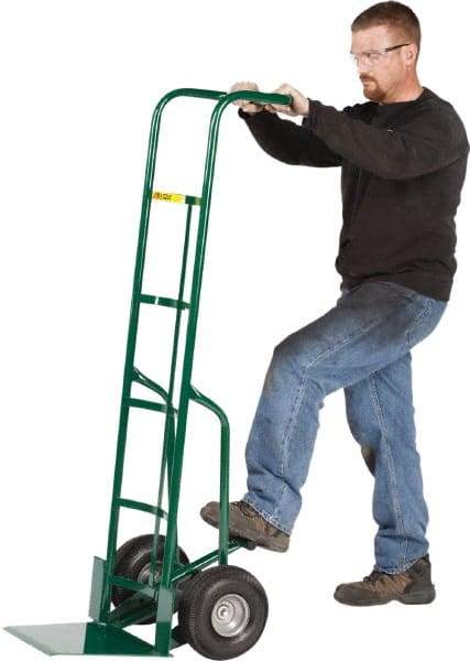 Little Giant - 600 Lb Capacity 60" OAH Hand Truck - Continuous Handle, Steel, Flat-Free Microcellular Foam Wheels - Caliber Tooling