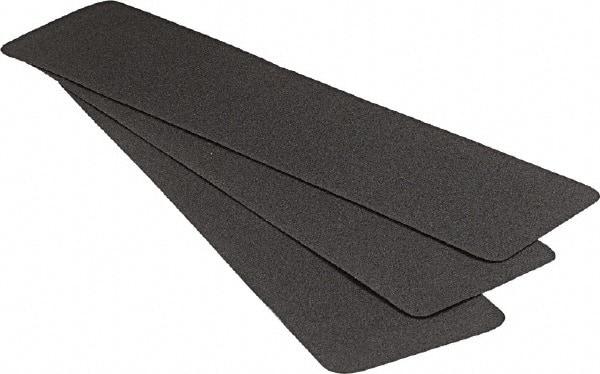 Ability One - 24"x 6" Vinyl Adhesive Plain Surface Stair Treads - Black, Resin - Caliber Tooling