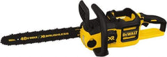 DeWALT - 40 Volt, 50 Ft/sec, Battery Powered Chainsaw - 16" Guide Bar Length, 7,500 RPM, 3/8" Chain Pitch - Caliber Tooling