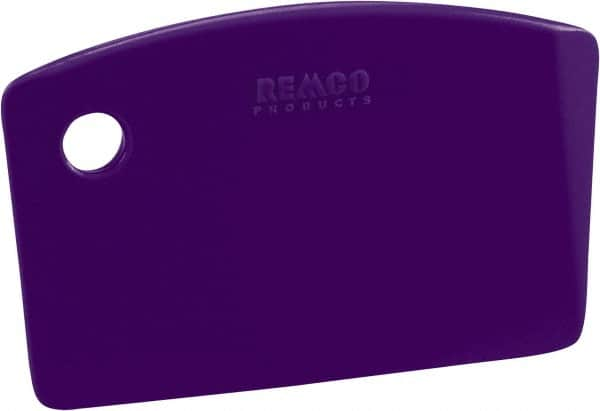 Remco - Stiff Polypropylene Straight Scraper Set - 5-1/4" Blade Width x 7.3" Blade Length, 2-1/2" Long Ergonomic Polypropylene Handle - Caliber Tooling