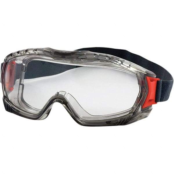 PIP - Size Universal, Clear Polycarbonate Anti-Fog & Scratch Resistant Lens, Safety Goggles - Indirect Vent, Gray PVC Frame, Over the Glass Style - Caliber Tooling