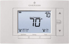 White-Rodgers - 50 to 99°F, 2 Heat, 2 Cool, Digital Nonprogrammable Thermostat - 20 to 30 Volts, 1.77" Inside Depth x 1.77" Inside Height x 5-1/4" Inside Width, Horizontal Mount - Caliber Tooling