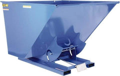 Vestil - 4,000 Lb Load Capacity, 2.50 Cu Yd, Steel Self-Dumping Hopper - 69-9/16" Wide x 68-3/8" Long x 51-3/4" High, Blue - Caliber Tooling