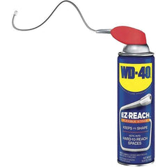 WD-40 - 14.4 oz EZ-Reach Multi-Use Product with 8" Flexible Smart Straw, Sprays 2 Ways - Multi-Purpose Lubricant: Stop Squeaks, Removes & Protects, Loosens Rusted Parts, Free Sticky Mechanisms, Drives Out Moisture - Caliber Tooling