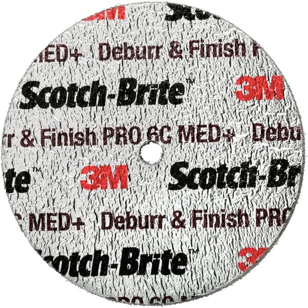 3M - 3" Medium Grade Ceramic Deburring Disc - 3/8" Center Hole, Holder Required - Caliber Tooling