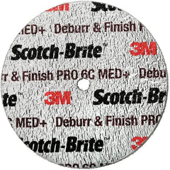 3M - 3" Medium Grade Ceramic Deburring Disc - 1/4" Center Hole, Holder Required - Caliber Tooling