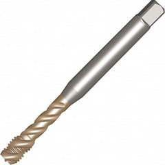 Sandvik Coromant - #8-36 UNF 3 Flute 2B Spiral Flute Tap - High Speed Steel, Uncoated, 63mm OAL, Right Hand Thread, Series CoroTap 300 - Caliber Tooling