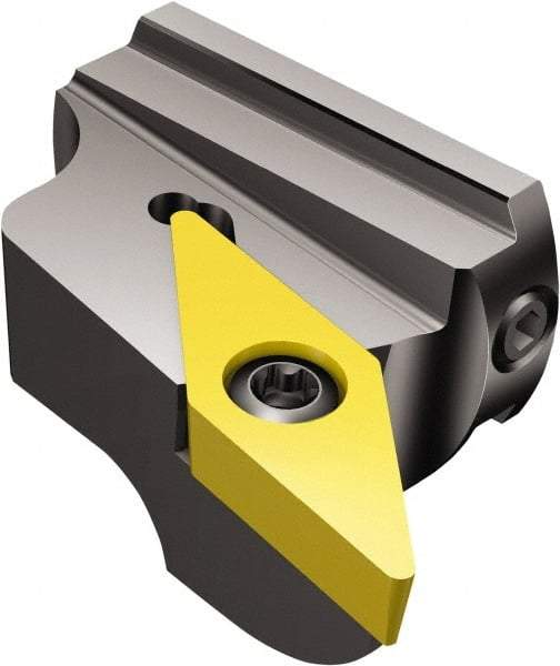 Sandvik Coromant - Right Hand Cut, Size 32, VBMT 332 Insert Compatiblity, Modular Turning & Profiling Cutting Unit Head - 24mm Ctr to Cutting Edge, 22mm Head Length, Series CoroTurn 107 - Caliber Tooling