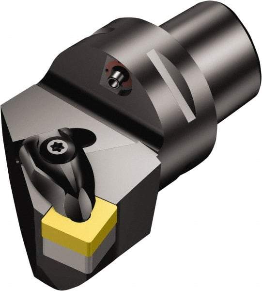 Sandvik Coromant - Left Hand Cut, Size C4, SNMG 12 04 08 & SNMG 432 Insert Compatiblity, External Modular Turning & Profiling Cutting Unit Head - 27mm Ctr to Cutting Edge, 53.05mm Head Length, Through Coolant, Series T-Max P - Caliber Tooling