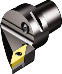 Sandvik Coromant - Left Hand Cut, Size C3, VBMT 11 02 04 & VBMT 2(1.5)1 Insert Compatiblity, Internal Modular Turning & Profiling Cutting Unit Head - 22mm Ctr to Cutting Edge, 40mm Head Length, Through Coolant, Series CoroTurn 107 - Caliber Tooling