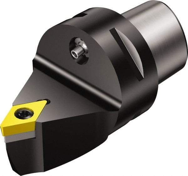 Sandvik Coromant - Neutral Cut, Size C3, DCMT 11 T3 08 & DCMT 3(2.5)2 Insert Compatiblity, Internal Modular Turning & Profiling Cutting Unit Head - 0.5mm Ctr to Cutting Edge, 40mm Head Length, Through Coolant, Series CoroTurn 107 - Caliber Tooling