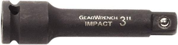 GearWrench - 3/8" Drive Impact Socket Extension - 3" OAL, Black Finish - Caliber Tooling