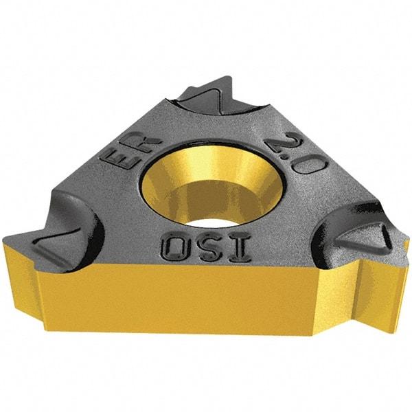 Iscar - 16ERB External Right Hand ISO Laydown Threading Insert - Grade IC908, TiAlN Coated Carbide - Caliber Tooling