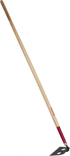 Razor-Back - 6" High x 9" Wide Square Steel Hoe - 66" Long Wood Straight Handle - Caliber Tooling