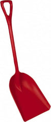 Remco - 17" High x 14" Wide Square Plastic Shovel - 42" Long Plastic D-Grip Handle - Caliber Tooling