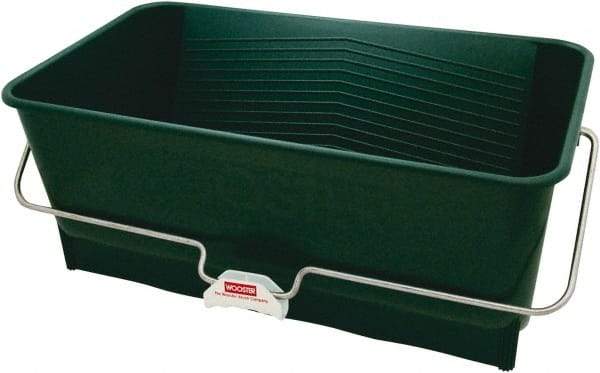 Wooster Brush - 5 Gal, 10" High, Polypropylene Rectangular Green Single Pail - Handle Included, 14" Top Length x 24" Top Width - Caliber Tooling