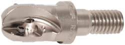 Seco - 1/2" Cut Diam, 0.43" Max Depth of Cut, 0.9" OAL, Indexable Ball Nose End Mill - M08 Modular Connection, R218.20 Toolholder, 218.20-0.250.R Insert - Caliber Tooling