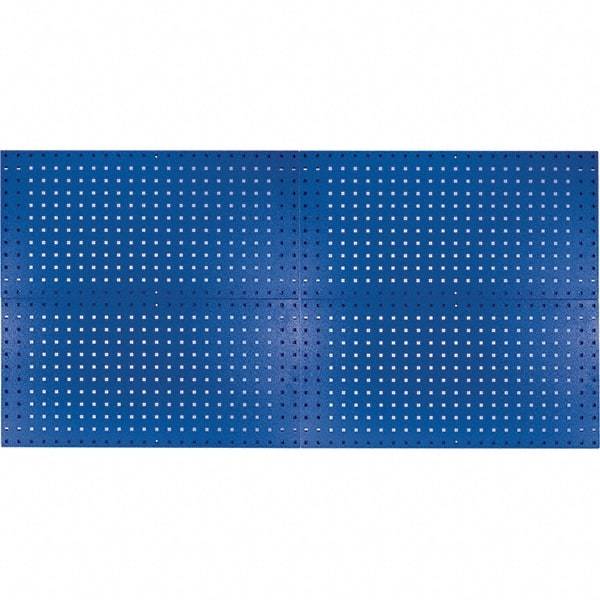 Kennedy - 18" Wide x 36" High Industrial Steel Tool Peg Board System - 4 Panels, 60 Hooks, Steel, Blue - Caliber Tooling