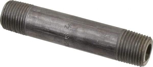 Value Collection - Schedule 160, 1/2" Diam x 4" Long Black Pipe Nipple - Threaded - Caliber Tooling