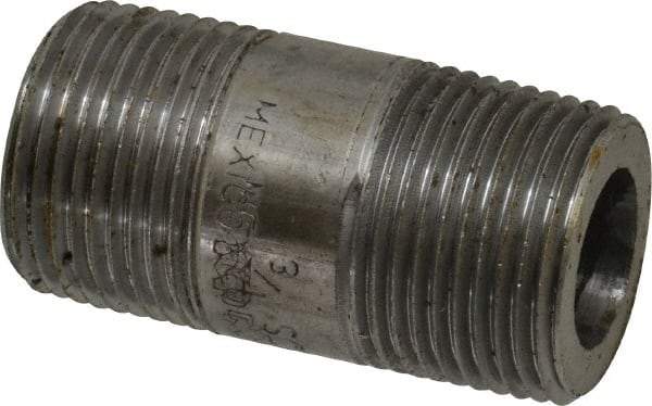 Value Collection - Schedule 160, 3/4" Diam x 2" Long Black Pipe Nipple - Threaded - Caliber Tooling