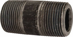 Value Collection - Schedule 160, 1" Diam x 2-1/2" Long Black Pipe Nipple - Threaded - Caliber Tooling