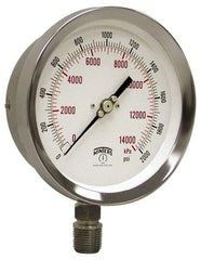 Winters - 4" Dial, 1/4 Thread, 30-0-60 Scale Range, Pressure Gauge - Lower Connection Mount, Accurate to 1% of Scale - Caliber Tooling