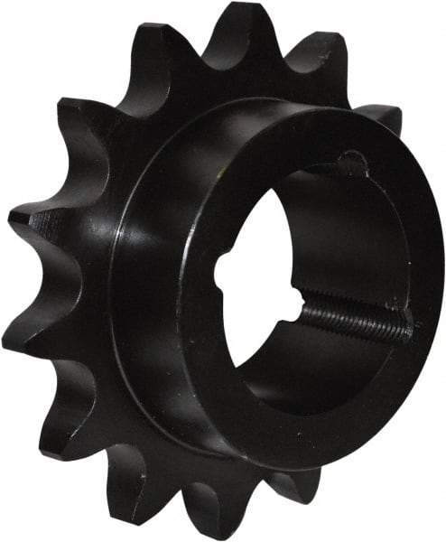 U.S. Tsubaki - 19 Teeth, 1/2" Chain Pitch, Chain Size 40, Taper Lock Sprocket - 1-1/4" Bore Diam, 3.296" Outside Diam - Caliber Tooling