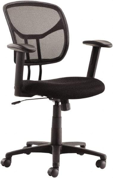 OIF - 41-1/8" High Task Chair - 25" Wide x 26" Deep, Mesh Seat, Black - Caliber Tooling