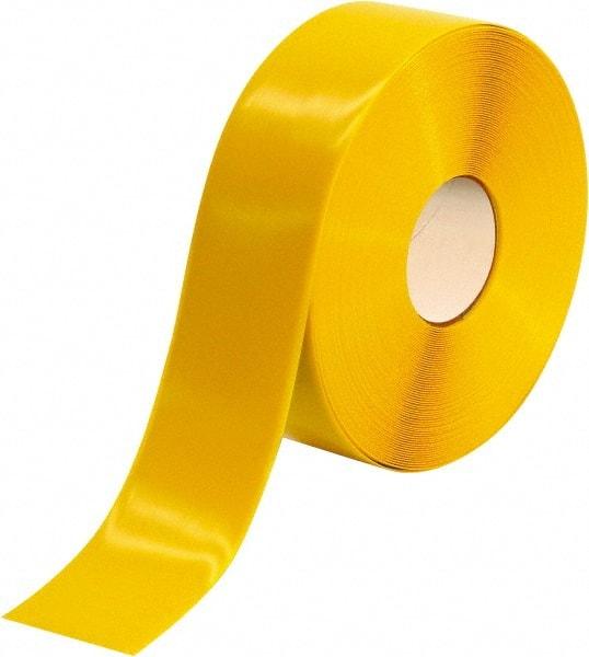 PRO-SAFE - Yellow Solid Color PVC Tape - 3" Wide x 100' Long x 50 mil Thick, General Traffic - Caliber Tooling