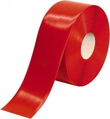 PRO-SAFE - Red Solid Color PVC Tape - 4" Wide x 100' Long x 50 mil Thick, General Traffic - Caliber Tooling