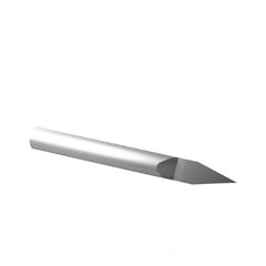 Scientific Cutting Tools - 30° Incl Angle, 1/8" Shank Diam, 1-1/2" OAL, 0.005" Cut Diam, Conical Engraving Cutter - 0.223" LOC, 0.005" Tip Diam, Right Hand Cut, Submicron Solid Carbide - Caliber Tooling