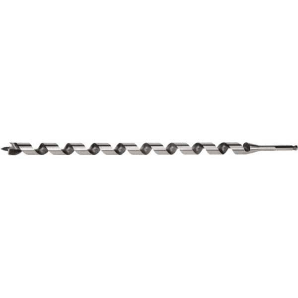 Irwin - 13/16", 5/8" Diam Hex Shank, 24" Overall Length with 21" Twist, Utility Auger Bit - Caliber Tooling